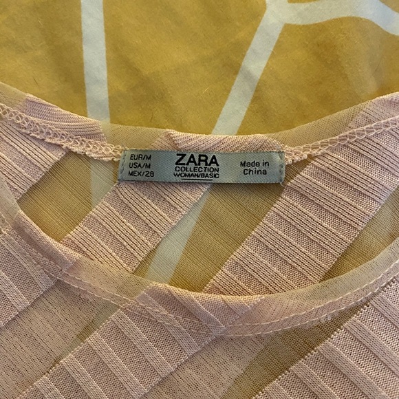 ZARA — Pretty and unique pink striped top - Picture 2 of 4